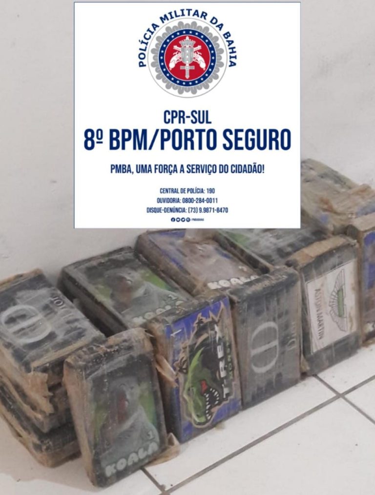 Polícia Militar apreende drogas em Belmonte Estima-se que o valor da carga chegue em torno dos R$ 750 mil