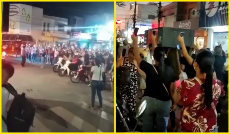 “Cadê o reajuste?”: Professores de Eunápolis fazem protesto durante show de aniversário da cidade