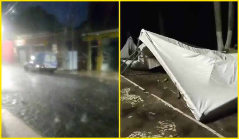 VÍDEO: Tempestade em Belmonte destrói estrutura de festa de aniversário da cidade